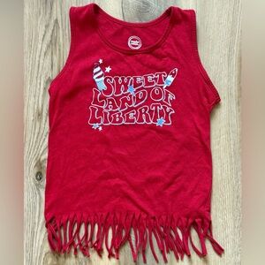 🇺🇸 Wonder Nation Red Sweet Land of Liberty Kids Tank Top